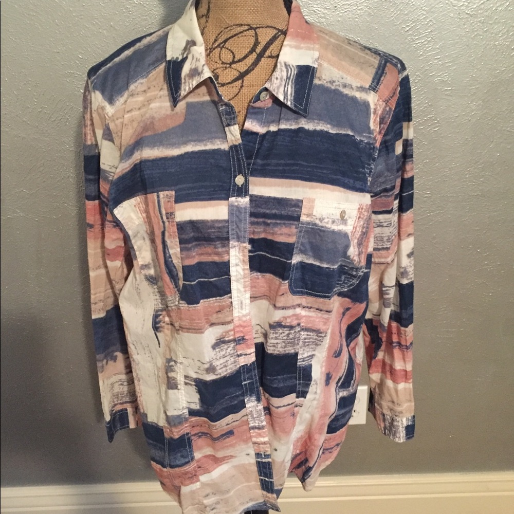 Chico’s button down long sleeved shirt.